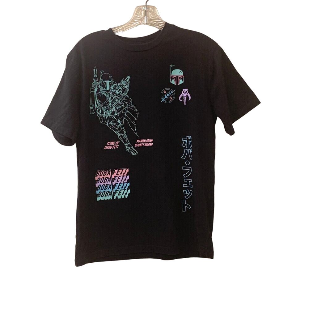 Mad Engine Star Wars Boba Fett Black T-Shirt, Size Medium